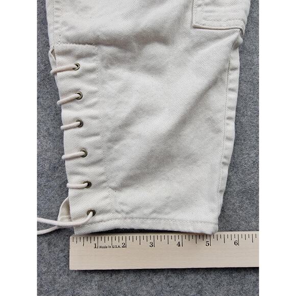 Banana Republic Pants Womens 4 Long Cream HR Riding Pant Lace Up Cotton - Picture 14 of 16